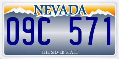 NV license plate 09C571
