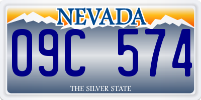 NV license plate 09C574