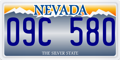 NV license plate 09C580