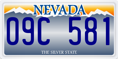 NV license plate 09C581