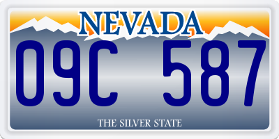 NV license plate 09C587