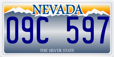NV license plate 09C597
