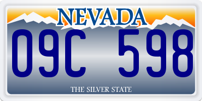 NV license plate 09C598