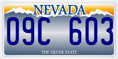 NV license plate 09C603