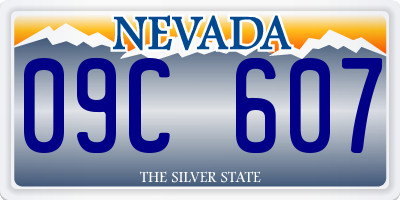 NV license plate 09C607