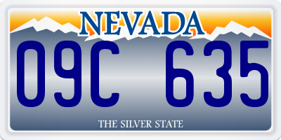 NV license plate 09C635