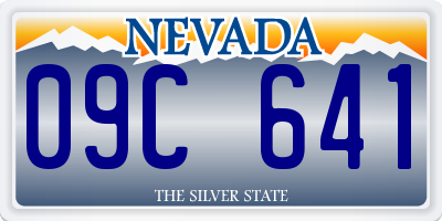 NV license plate 09C641