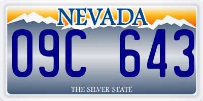 NV license plate 09C643