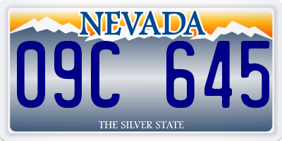 NV license plate 09C645