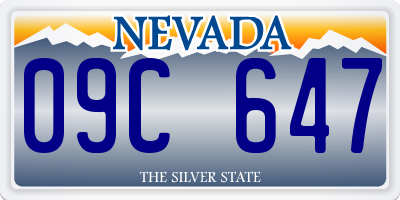 NV license plate 09C647