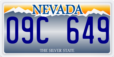 NV license plate 09C649