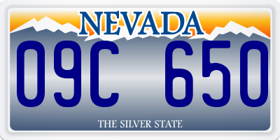 NV license plate 09C650
