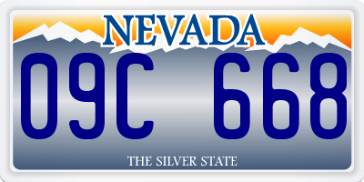 NV license plate 09C668