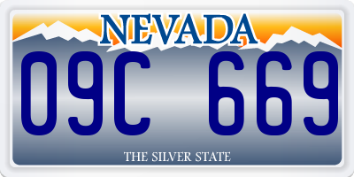 NV license plate 09C669