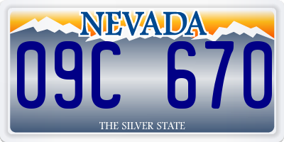 NV license plate 09C670