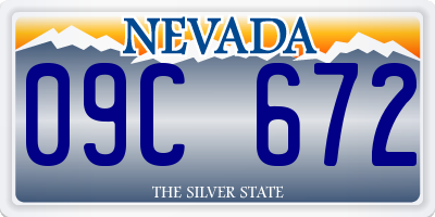 NV license plate 09C672
