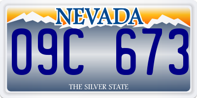 NV license plate 09C673