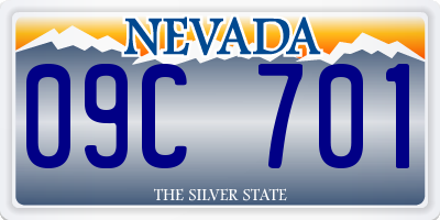 NV license plate 09C701