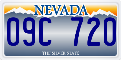 NV license plate 09C720