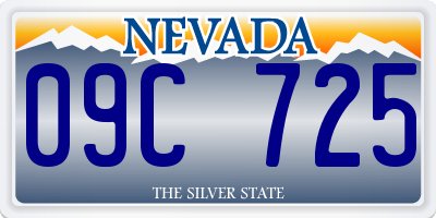 NV license plate 09C725