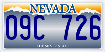 NV license plate 09C726