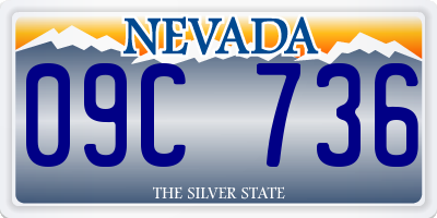 NV license plate 09C736