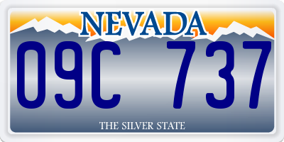 NV license plate 09C737