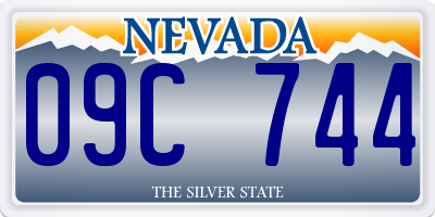 NV license plate 09C744