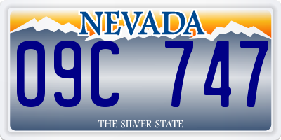 NV license plate 09C747