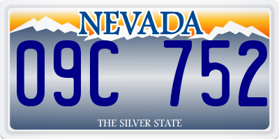 NV license plate 09C752
