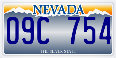 NV license plate 09C754