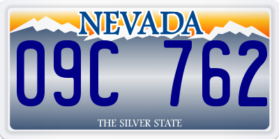 NV license plate 09C762