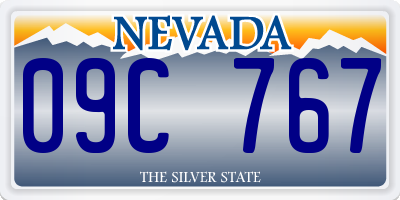 NV license plate 09C767