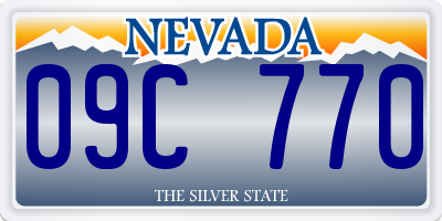 NV license plate 09C770