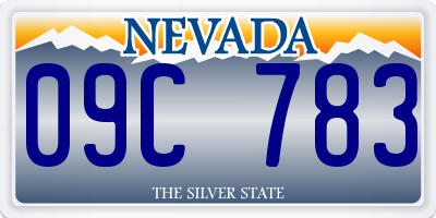 NV license plate 09C783