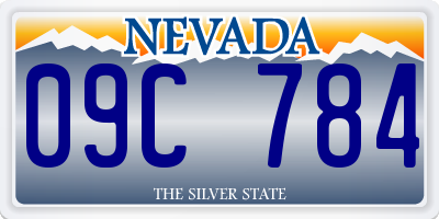 NV license plate 09C784