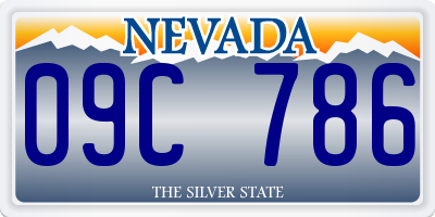 NV license plate 09C786