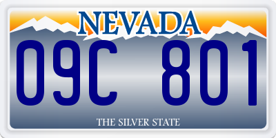 NV license plate 09C801