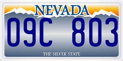 NV license plate 09C803