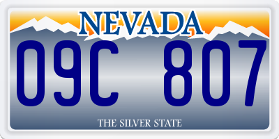 NV license plate 09C807