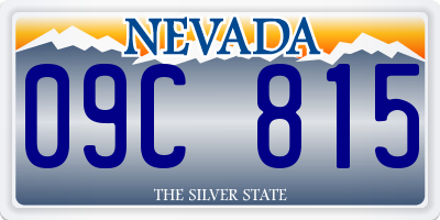 NV license plate 09C815
