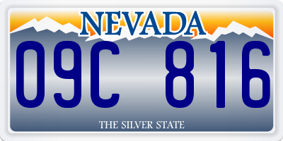 NV license plate 09C816