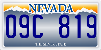 NV license plate 09C819