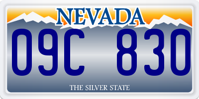 NV license plate 09C830
