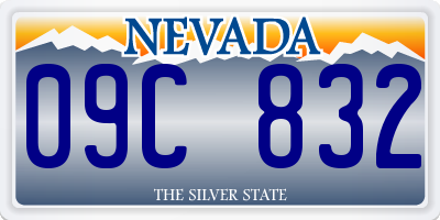 NV license plate 09C832