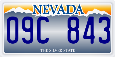 NV license plate 09C843