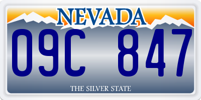NV license plate 09C847