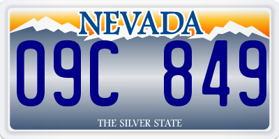 NV license plate 09C849