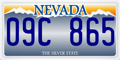 NV license plate 09C865