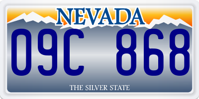 NV license plate 09C868